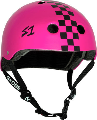 S1 Lifer Helmet - Pink Gloss W/ Checkers