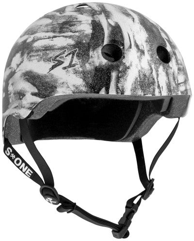 S1 Lifer Helmet - Black White Glitter - Bomba Hache Collab
