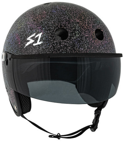 S1 Retro Lifer E-Helmet  - Black Gloss Glitter