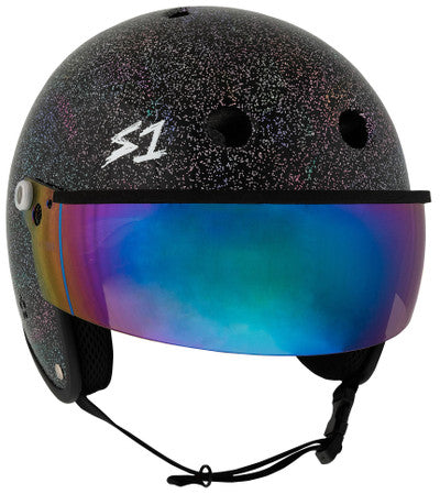 S1 Retro Lifer E-Helmet - Black Gloss Glitter