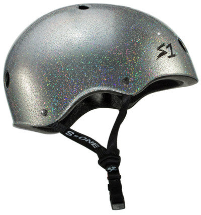 S1 Mega Lifer Helmet - Silver Gloss Glitter