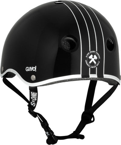 S1 Lifer Helmet - Black Gloss W/ White Outline - GAVO Collab